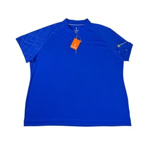 Elevate Women 3XL Royal Blue Microsoft Quarter Zip Polo Shirt Short Sleeve New